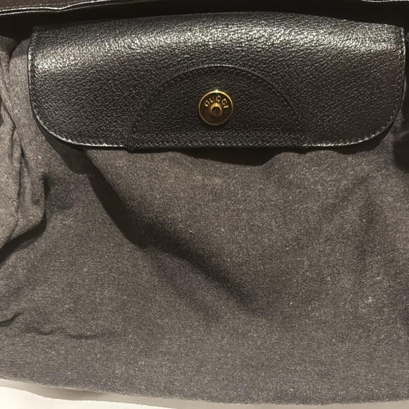 Vintage Gucci Bamboo Black Leather HandBag “Diana bag” inside is clean - Picture 15 of 17